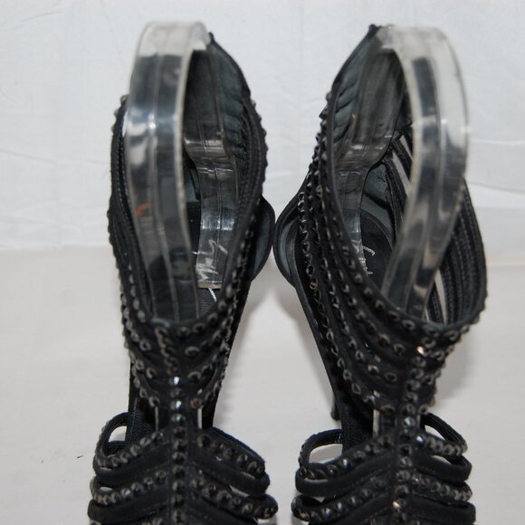 EU37/US7❤️ Giuseppe Zanotti Suede High Heels GLADIATOR SANDALS BOOTS ITALY - Picture 3 of 15